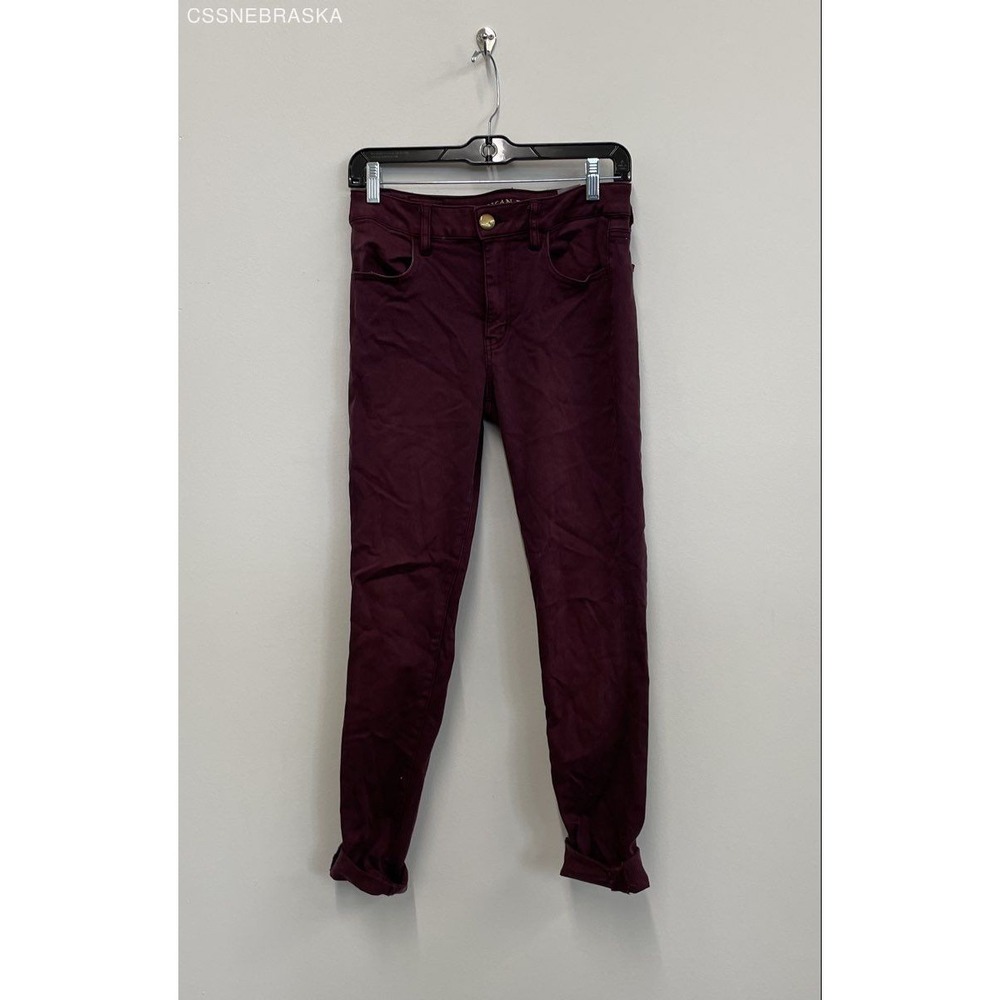 American Eagle Maroon Women's High Rise Jegging Pants - Size‎ 6